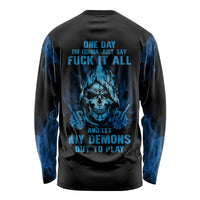 My Demons Out To Play Skull Long Sleeve Shirt - Wonder Print Shop