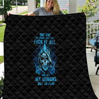 My Demons Out To Play Skull Quilt - Wonder Print Shop