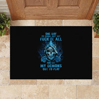 My Demons Out To Play Skull Rubber Doormat - Wonder Print Shop