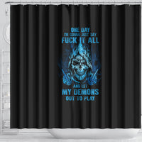 my-demons-out-to-play-skull-shower-curtain