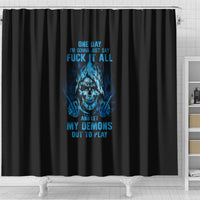 my-demons-out-to-play-skull-shower-curtain