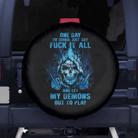 My Demons Out To Play Skull Spare Tire Cover - Wonder Print Shop