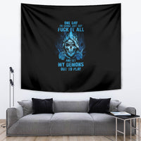 My Demons Out To Play Skull Tapestry - Wonder Print Shop