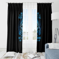 My Demons Out To Play Skull Window Curtain - Wonder Print Shop
