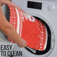 Bahrain Christmas Bathroom Set with Pearl Shell Design Red Snowflake Pattern and Holiday Lights - Wonder Print Shop