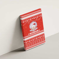 Bahrain Christmas Canvas Wall Art with Pearl Shell Design Red Snowflake Pattern and Holiday Lights - Wonder Print Shop