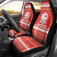 Bahrain Christmas Car Seat Cover with Pearl Shell Design Red Snowflake Pattern and Holiday Lights - Wonder Print Shop