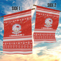 Bahrain Christmas Garden Flag with Pearl Shell Design Red Snowflake Pattern and Holiday Lights - Wonder Print Shop