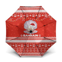 Bahrain Christmas Umbrella with Pearl Shell Design Red Snowflake Pattern and Holiday Lights - Wonder Print Shop