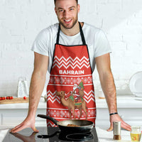 Bahrain Christmas Apron with Santa Riding Camel Red Geometric Pattern and Festive Design - Wonder Print Shop