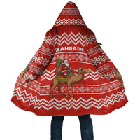 Bahrain Christmas Cloak with Santa Riding Camel Red Geometric Pattern and Festive Design - Wonder Print Shop