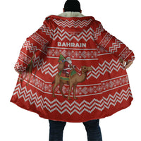 Bahrain Christmas Cloak with Santa Riding Camel Red Geometric Pattern and Festive Design - Wonder Print Shop