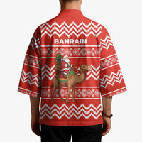 Bahrain Christmas Kimono with Santa Riding Camel Red Geometric Pattern and Festive Design - Wonder Print Shop