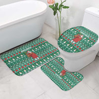 Bangladesh Christmas Bathroom Set with Santa Claus in Traditional Outfit Snowman and Tree Pattern - Wonder Print Shop