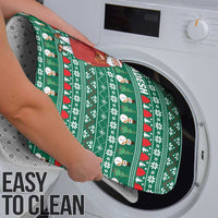 Bangladesh Christmas Bathroom Set with Santa Claus in Traditional Outfit Snowman and Tree Pattern - Wonder Print Shop