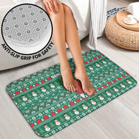 Bangladesh Christmas Bathroom Set with Santa Claus in Traditional Outfit Snowman and Tree Pattern - Wonder Print Shop