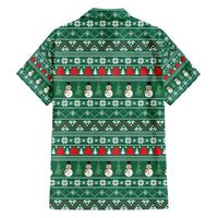 Bangladesh Christmas Family Matching Long Sleeve Bodycon Dress and Hawaiian Shirt with Santa Claus in Traditional Outfit Snowman and Tree Pattern - Wonder Print Shop