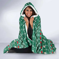 Bangladesh Christmas Hooded Blanket with Santa Claus in Traditional Outfit Snowman and Tree Pattern - Wonder Print Shop