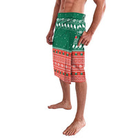 Bangladesh Christmas Lavalava with Black-Capped Bird Gift Stack and Green Red Snowflake Pattern - Wonder Print Shop