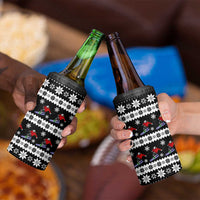 Skiing Snowflake Christmas 4 in 1 Can Cooler Tumbler Xmas Holiday Patterns - Wonder Print Shop