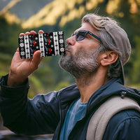 Skiing Snowflake Christmas 4 in 1 Can Cooler Tumbler Xmas Holiday Patterns - Wonder Print Shop