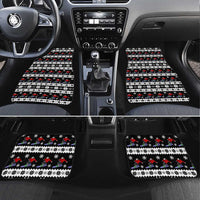 Skiing Snowflake Christmas Car Mats Xmas Holiday Patterns - Wonder Print Shop