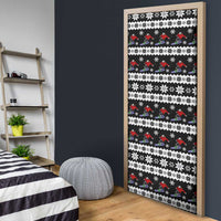 Skiing Snowflake Christmas Door Cover Xmas Holiday Patterns - Wonder Print Shop