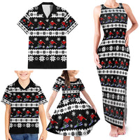 Skiing Snowflake Christmas Family Matching Tank Maxi Dress and Hawaiian Shirt Xmas Holiday Patterns - Wonder Print Shop