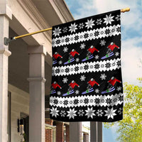 Skiing Snowflake Christmas Garden Flag Xmas Holiday Patterns - Wonder Print Shop
