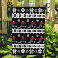 Skiing Snowflake Christmas Garden Flag Xmas Holiday Patterns - Wonder Print Shop