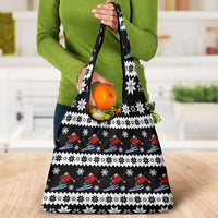 Skiing Snowflake Christmas Grocery Bag Xmas Holiday Patterns - Wonder Print Shop
