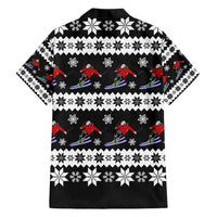 Skiing Snowflake Christmas Hawaiian Shirt Xmas Holiday Patterns - Wonder Print Shop