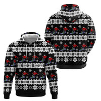 Skiing Snowflake Christmas Hoodie Xmas Holiday Patterns - Wonder Print Shop