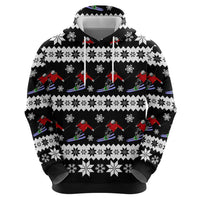 Skiing Snowflake Christmas Hoodie Xmas Holiday Patterns - Wonder Print Shop