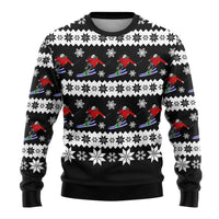 Skiing Snowflake Christmas Ugly Christmas Sweater Xmas Holiday Patterns - Wonder Print Shop