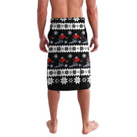 Skiing Snowflake Christmas Lavalava Xmas Holiday Patterns - Wonder Print Shop
