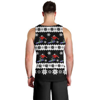 Skiing Snowflake Christmas Men Tank Top Xmas Holiday Patterns - Wonder Print Shop