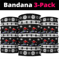 Skiing Snowflake Christmas Neck Gaiter Xmas Holiday Patterns - Wonder Print Shop