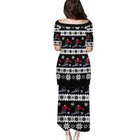 Skiing Snowflake Christmas Puletasi Xmas Holiday Patterns - Wonder Print Shop