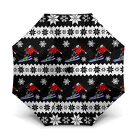 Skiing Snowflake Christmas Umbrella Xmas Holiday Patterns - Wonder Print Shop