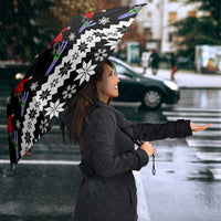 Skiing Snowflake Christmas Umbrella Xmas Holiday Patterns - Wonder Print Shop