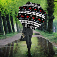 Skiing Snowflake Christmas Umbrella Xmas Holiday Patterns - Wonder Print Shop