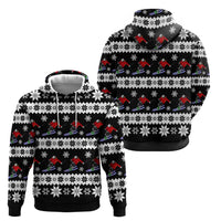 Skiing Snowflake Christmas Zip Hoodie Xmas Holiday Patterns - Wonder Print Shop