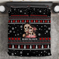Skull Couple Christmas Bedding Set Xmas Holiday Patterns - Wonder Print Shop
