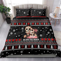 Skull Couple Christmas Bedding Set Xmas Holiday Patterns - Wonder Print Shop