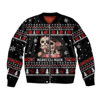 Skull Couple Christmas Bomber Jacket Xmas Holiday Patterns - Wonder Print Shop