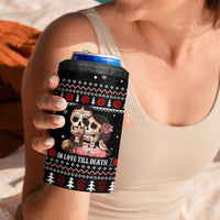 Skull Couple Christmas 4 in 1 Can Cooler Tumbler Xmas Holiday Patterns - Wonder Print Shop