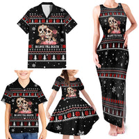 Skull Couple Christmas Family Matching Tank Maxi Dress and Hawaiian Shirt Xmas Holiday Patterns - Wonder Print Shop