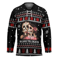 Skull Couple Christmas Hockey Jersey Xmas Holiday Patterns - Wonder Print Shop