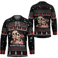 Skull Couple Christmas Hockey Jersey Xmas Holiday Patterns - Wonder Print Shop